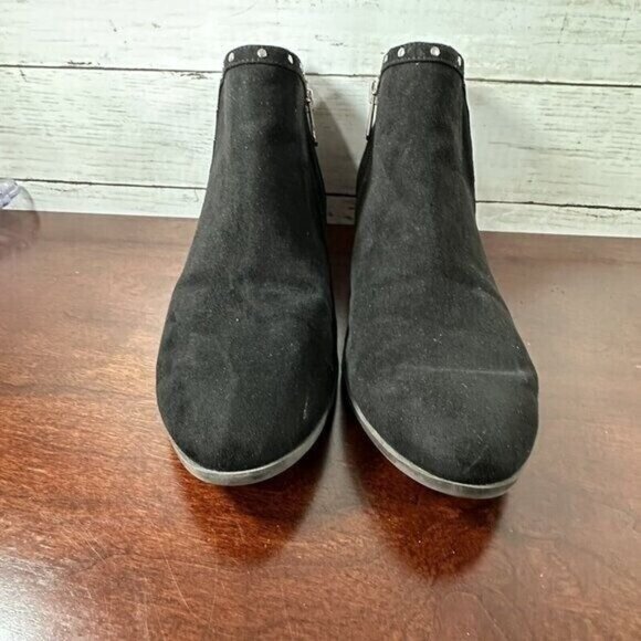Circus Sam Edelman Women's Ankle Booties Size 10 Black Silver Studs Zip - Picture 4 of 11